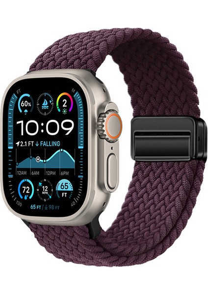 Apple Watch - Se/se 2/7/8/9 41MM Için Ipeksi Dokunuş Saat Kordonu Hasır Örgülü Şık ve Sportif Kordon