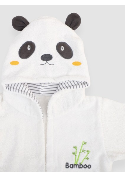 Panda Desenli Bambu 0- 24 Ay Bebek Bornoz Seti modelleri