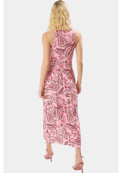 Yazlık A Kesim Midi Elbise Viskoz Şal Desenli Rahat Modern Stil Trend Tasarım modelleri