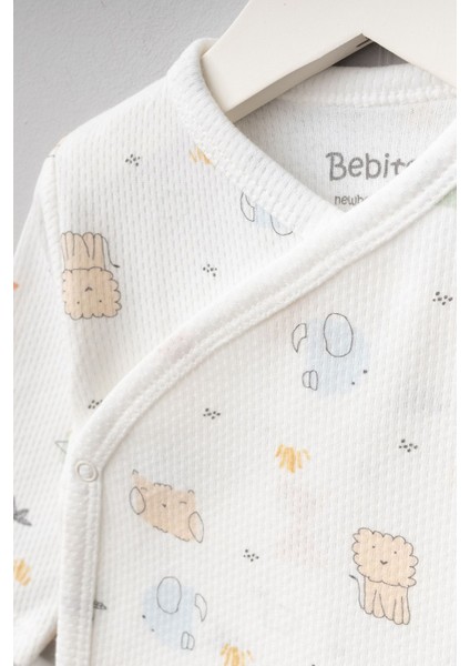 Sevimli Aslan ve Kirpi Desenli 10 Parça Kutulu Yenidoğan Hastane Çıkışı Zıbın Seti fiyatları