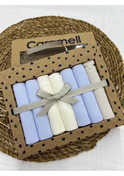 Kare Desenli Penye Bebek Ağız Mendili 7'li 2025