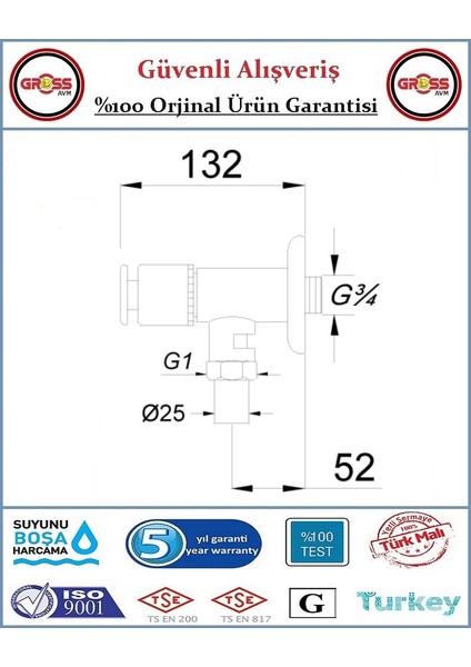 Zaman Ayarlı Sıva Üstü Bas 3/4'' - %100 Prinç - Orjinal Ürün - 5 Yıl Garanti modelleri