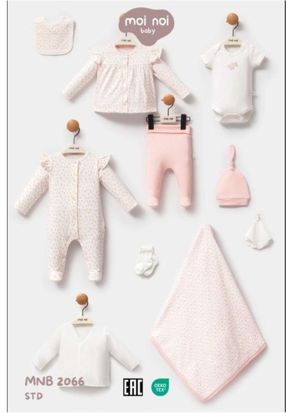 My Baby Kumsal Kuzu Desenli 10'lu Hastane Çıkışı Zıbın Seti (Yenidoğan) 2066
