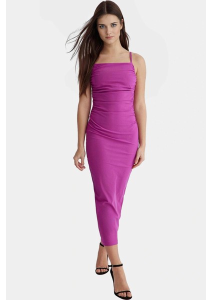 Yazlık Maxi Elbise Örme Kumaş Bodycon Kesim Astarlı Şık Görünüm Modern Stil Özel Tasarım