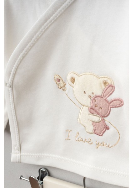 Sarılan Ayıcık Desenli 10 Parça Kutulu Yenidoğan Hastane Çıkışı Zıbın Seti modelleri