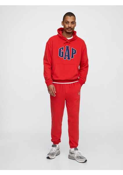 Erkek Kırmızı Vintagesoft Oversize Gap Logo Kapüşonlu Sweatshirt fiyatları