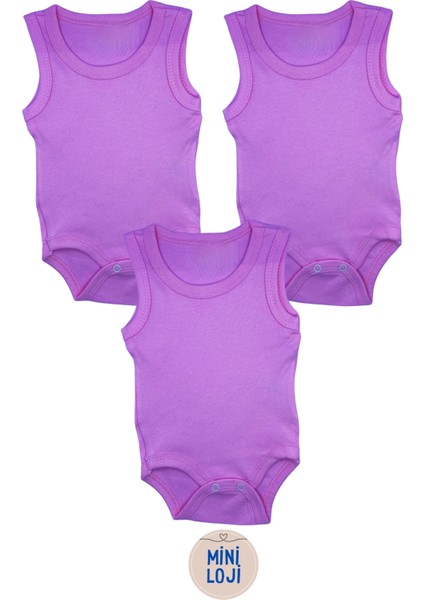 3'lü Düz Pembe Bebek Zıbın Seti – %100 Pamuk, Unisex, Yenidoğan Body