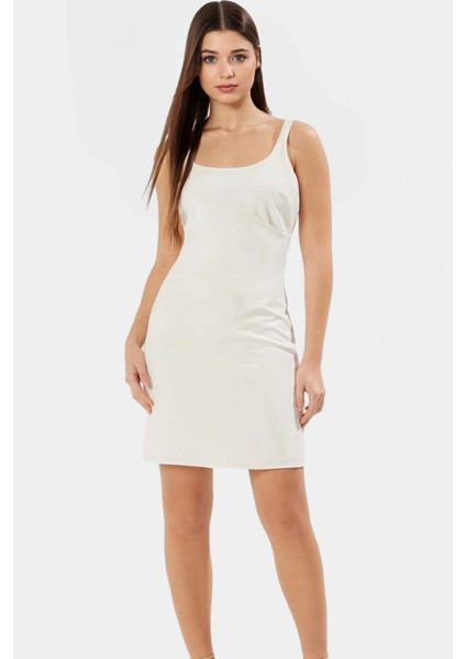 Kolsuz Mini Elbise %93 Polyester %7 Elastan 88 cm Boy Profesyonel Görünüm Şık fiyatları