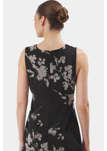 Dokuma Şifon Mini Elbise A Line Kolsuz Çiçekli Desen Rahat Kullanım Özenle Seçilmiş modelleri