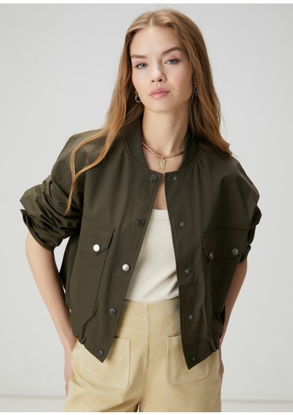 Koyu Haki Bomber Mont fırsatları