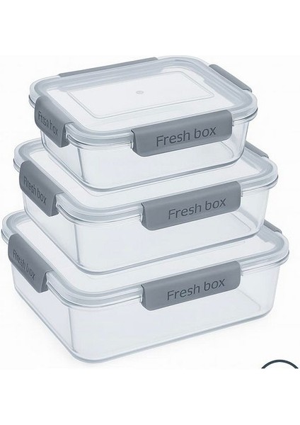 6’lı Fres Box Saklama Kabı Seti - Silikon Contalı fırsatları