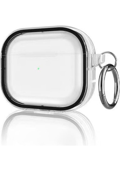 Shiny Airpods Pro 2 ( 2.nesil ) Şeffaf Kılıf - Siyah