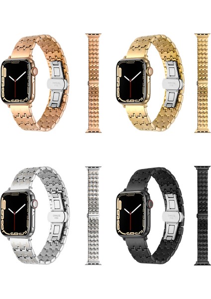 Apple Watch - Se/2/3/4/5/6/7/8/9 Serisi 38MM Serisi 40MM 41MM Uyumlu Stainless Steel Metal Kordon indirimleri
