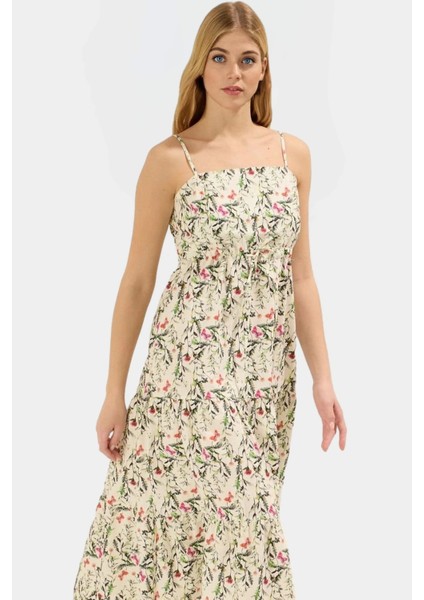 Yazlık Kadın Elbisesi Pamuk Poplin Belden Açılan Etek Gipeli Detay Rahat Kullanım fiyatları