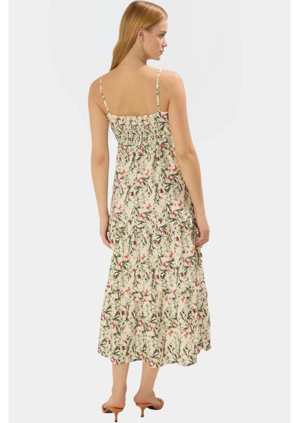 Yazlık Kadın Elbisesi Pamuk Poplin Belden Açılan Etek Gipeli Detay Rahat Kullanım modelleri