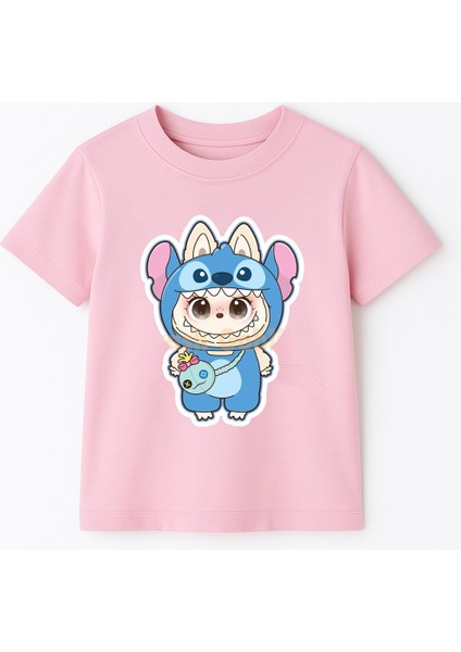 Labubu Baskılı Erkek Çocuk Tişörtü Kısa Kollu T-Shirt Eğlenceli Karakterli Yazlık Üst Pamuklu fiyatları