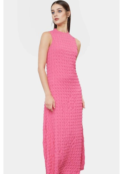 Yazlık Kolsuz Örme Elbise A Line Kesim Bisiklet Yaka 135 cm Yüksek Kalite Rahat Kullanım