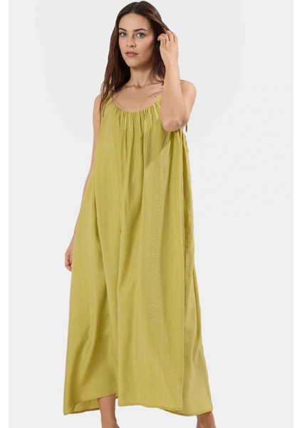 Polyester Maxi Elbise Cool & Comfort Giy Çık Koleksiyon Yazlık Şık Görünüm Günlük Kullanım Için