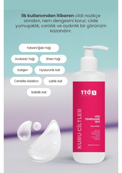 Yüz Temizleme Jeli – Kuru Ciltler 200 ml modelleri
