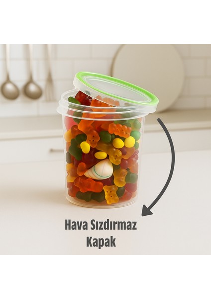 Vidalı Kapaklı Contalı Derin Saklama Kabı - 0,6 Litre - Tekli Hava Sızdırmaz Saklama Kutusu