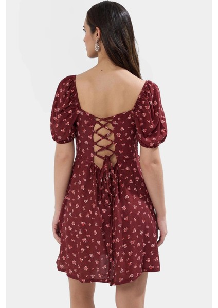 Kısa Kollu Çiçekli Mini Elbise Viskoz Skater Rahat Yazlık Trend Tasarım Modern Stil fiyatları