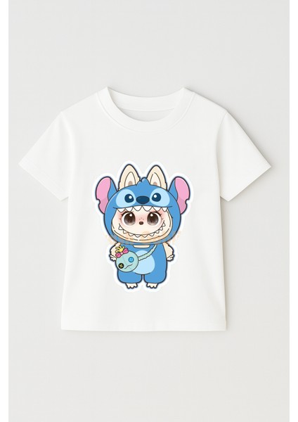 Labubu Baskılı Erkek Çocuk Tişörtü Kısa Kollu T-Shirt Eğlenceli Karakterli Yazlık Üst Pamuklu fiyatları