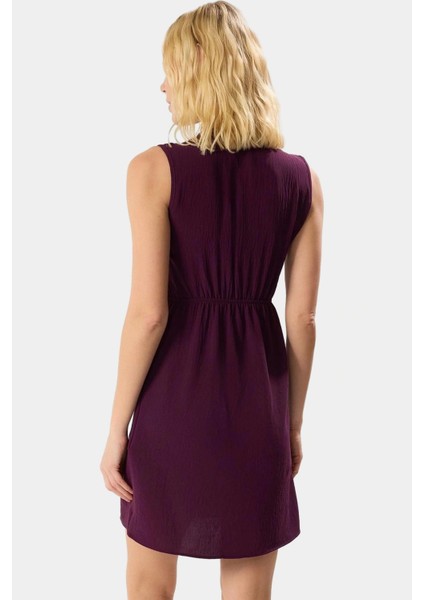 Yazlık Casual Mini Elbise Polyester Dokuma V Yaka Fiyonk Detaylı Yüksek Kalite Profesyonel Görünüm modelleri