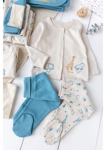 Aslan Temalı 100% Pamuk 10'lu Erkek Bebek Hastane Çıkışı Bebek Takımı Set modelleri