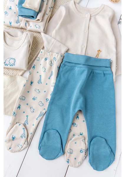 Aslan Temalı 100% Pamuk 10'lu Erkek Bebek Hastane Çıkışı Bebek Takımı Set indirimleri