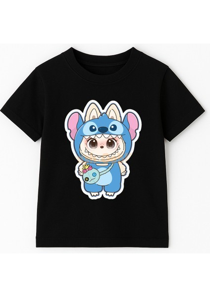 Labubu Baskılı Erkek Çocuk Tişörtü Kısa Kollu T-Shirt Eğlenceli Karakterli Yazlık Üst Pamuklu fiyatları