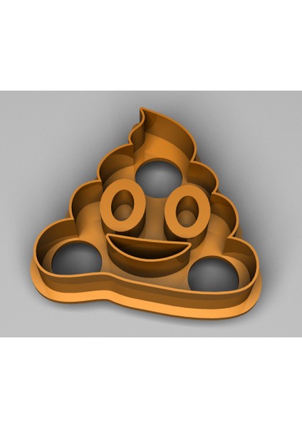 Kaka Emoji Çerez Kesici (Sadece Plastik Aparattır) 3D modelleri