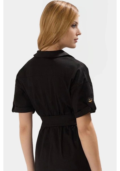 Rahat ve Şık Midi Elbise Dokuma Kumaş A Kesim Yazlık Kullanım