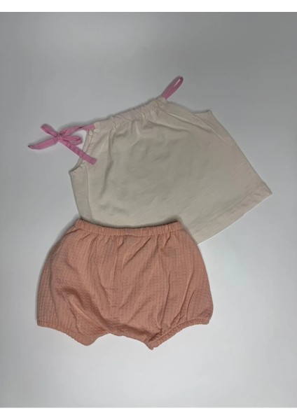 Kız Bebek Askılı Dondurma Baskılı 2 Li Takım %100 Pamuk modelleri