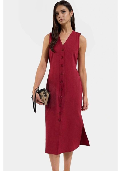 Keten Karışımlı Kolsuz Midi Gömlek Elbise Yazlık Şıklık Rahat ve Şık Trend Tasarım modelleri