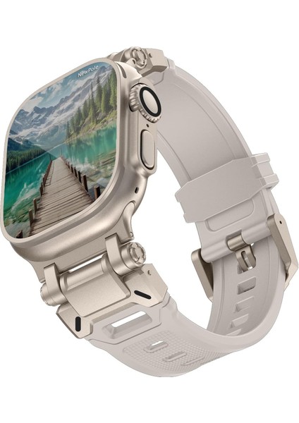 Watch 45MM 44MM 42MM 49MM Uyumlu Kordon Hiron Premium Metal Aparatlı Kopma Karşıtı Kordon Spor Rahatsız Etmeyen Apple Watch Ultra 2/1 9 8 Se 7 6 5 4 3 2 1 Serisi Uyumlu Kordon