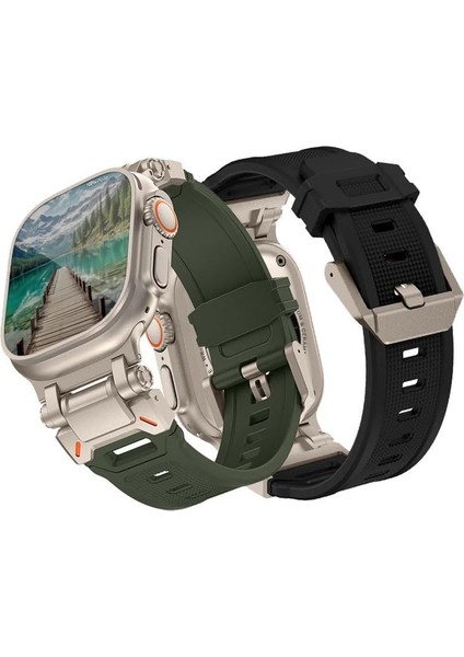 Watch 45MM 44MM 42MM 49MM Uyumlu Kordon Hiron Premium Metal Aparatlı Kopma Karşıtı Kordon Spor Rahatsız Etmeyen Apple Watch Ultra 2/1 9 8 Se 7 6 5 4 3 2 1 Serisi Uyumlu Kordon modelleri
