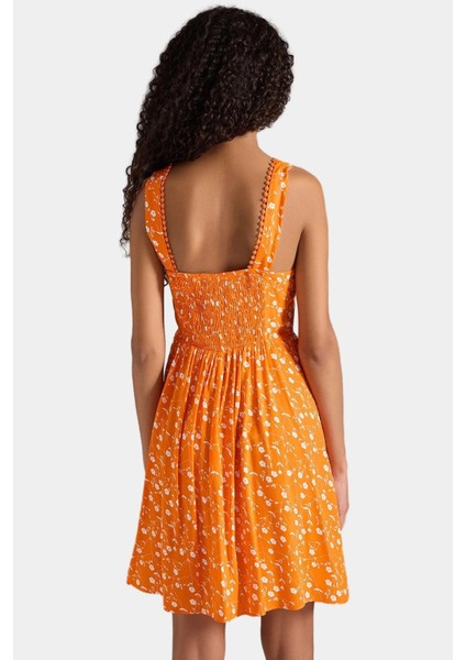 Çiçekli Agraflı Mini Elbise Viskoz Kumaş Skater Kalıp Yazlık Profesyonel Görünüm fiyatları