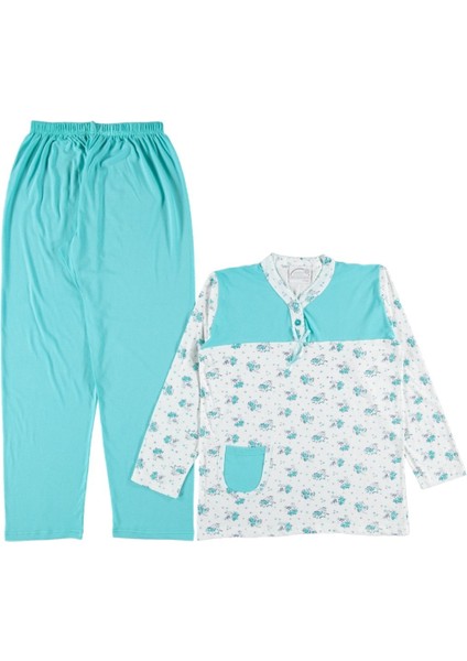 Elise Mood Tasarım Model Yazlık Uzun Kol Kadın Pijama Takımı M/xxl