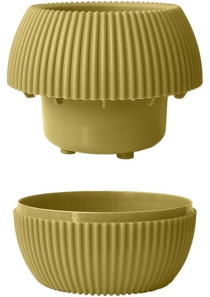 Krs Mercan Dekoratif Sukulent Kaktüs Plastik Saksı Takımı 3'lü Set Soft Sarı fiyatları