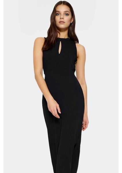 Cut Out Detaylı Scuba Krep Elbise Choker Yaka Midi Boy Özenle Seçilmiş Dayanıklı Malzeme Uzun Ömürlü fiyatları