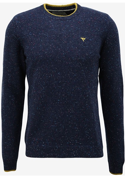 Bisiklet Yaka Slim Fit Lacivert Erkek Kazak FM23W35MG