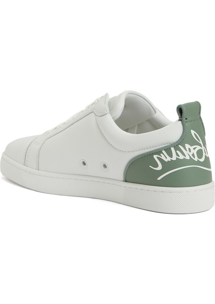 Fun Louis Junior Beyaz Yeşil Erkek Deri Sneaker modelleri