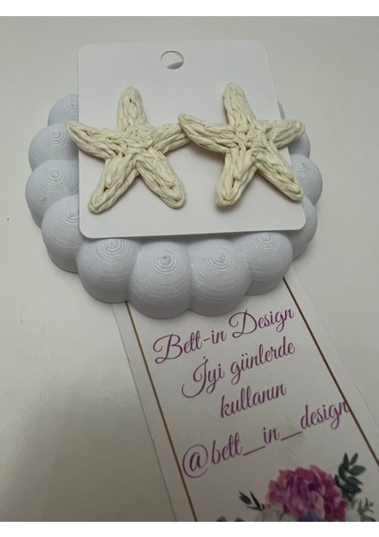 Yıldız Model Beyaz Renk Hasır Çelik Küpe modelleri