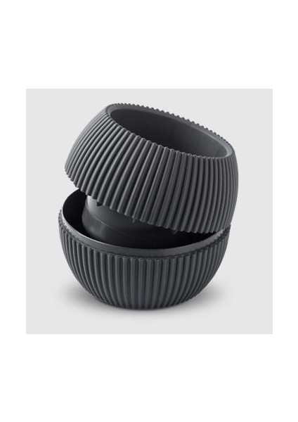 Krs Mercan Dekoratif Sukulent Kaktüs Plastik Saksı Takımı 3'lü Set Antrasit fırsatları