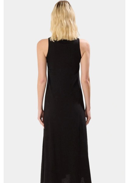 Pamuk Örme Maxi Elbise A Line Halter Yaka Günlük ve Şık Seçkin Malzeme Trend Tasarım modelleri