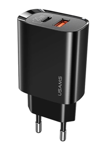 Usams iPhone 20W Qc3.0 + Pd3.0 Hızlı Şarj Başlık US-CC121 T35-(1903) - TKNAL7214-2520