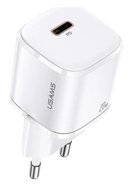 Usams T36 20W Mini Pd Hızlı Şarj Aleti 20W Usb-C Güç ADAPTÖRÜ-(1903) - TKNAL8082-6847