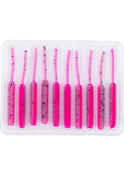 Silikon Kurt Yem - Lrf Yem - 1g 52MM - Fishack Wormix - 10 Adet - Pink Gray - Uv Silikon fırsatları