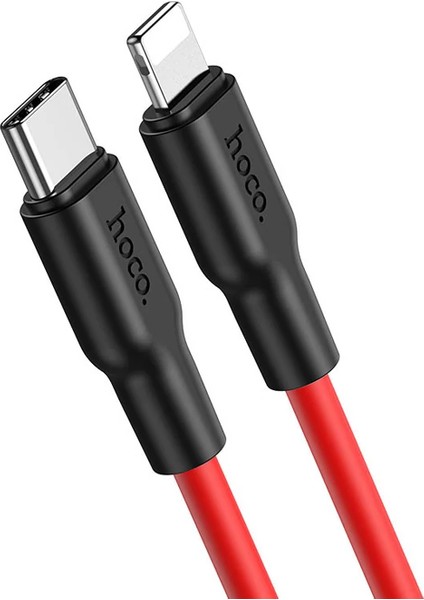 Hoco X21 Plus Pd 20W Type-C To iPhone Lightning Silikon Hızlı Şarj ve Data Kablos - TKNAL7165-95