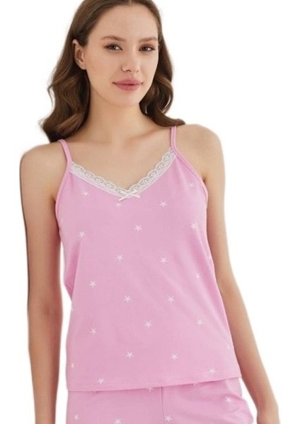 Luna Sottile Tasarım Ip Askı Şortlu Kadın Pijama Takım S/xxl